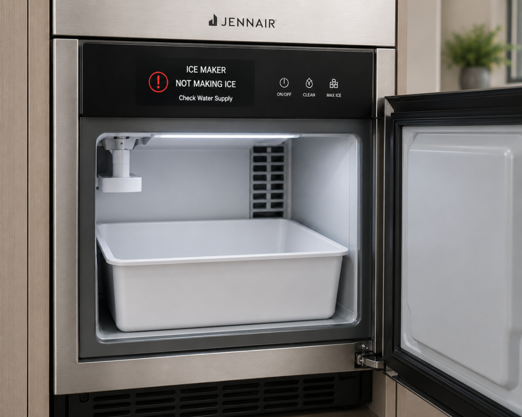 jennair ice maker not making ice