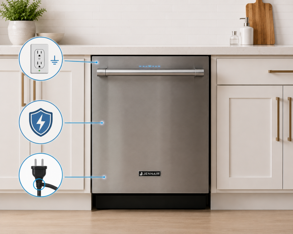 jennair dishwasher electrical safety