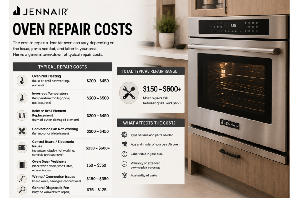 jennair oven repair cost